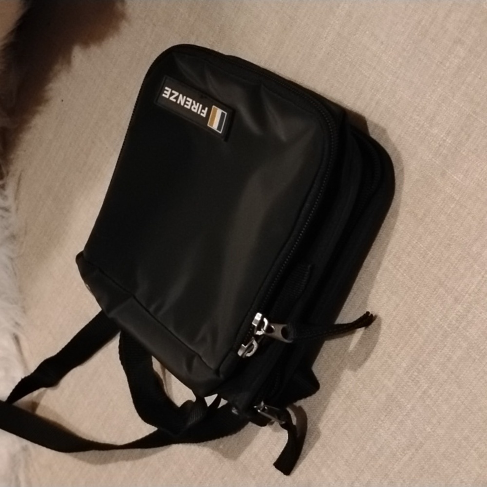 Vintage Firenze Sling Bag. Unisex. Waterproof Nylon.  Hand and Shoulder Straps.